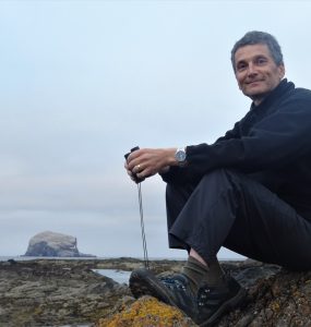 Author Neil Kitching at Bass Rock